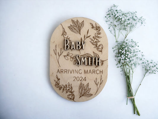 Baby Announcement | 3D Wooden