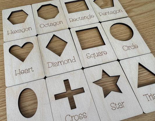 Shape & Number Flash Cards