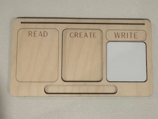 Read, Create, Write board