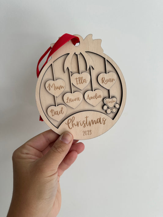 Personalised Family Bauble