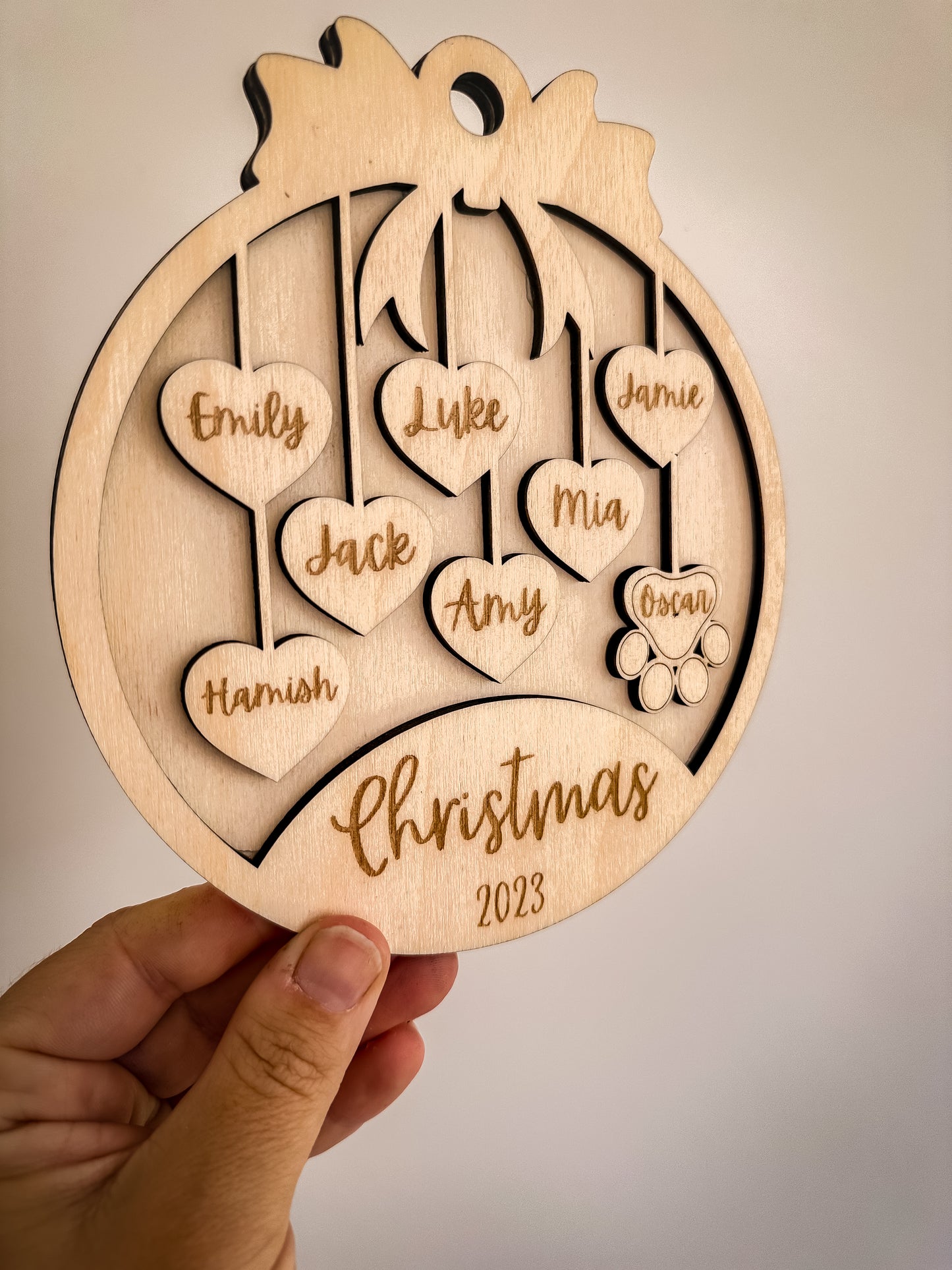Personalised Family Bauble